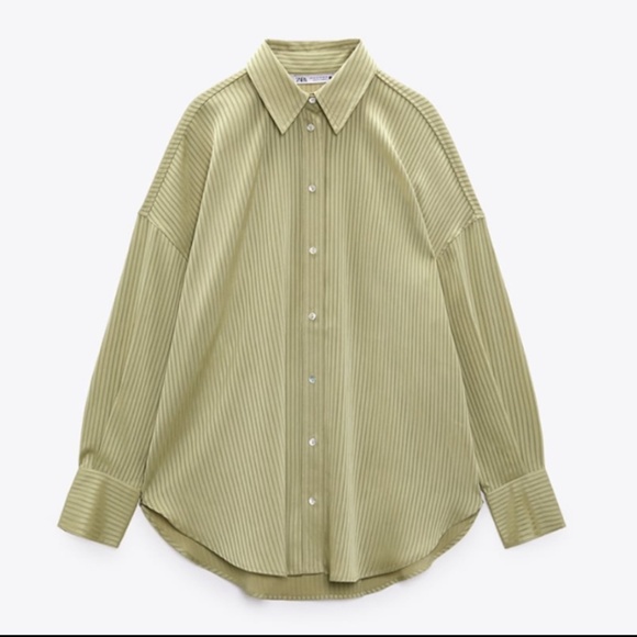 STRIPED SATIN SHIRT - Picture 5 of 7